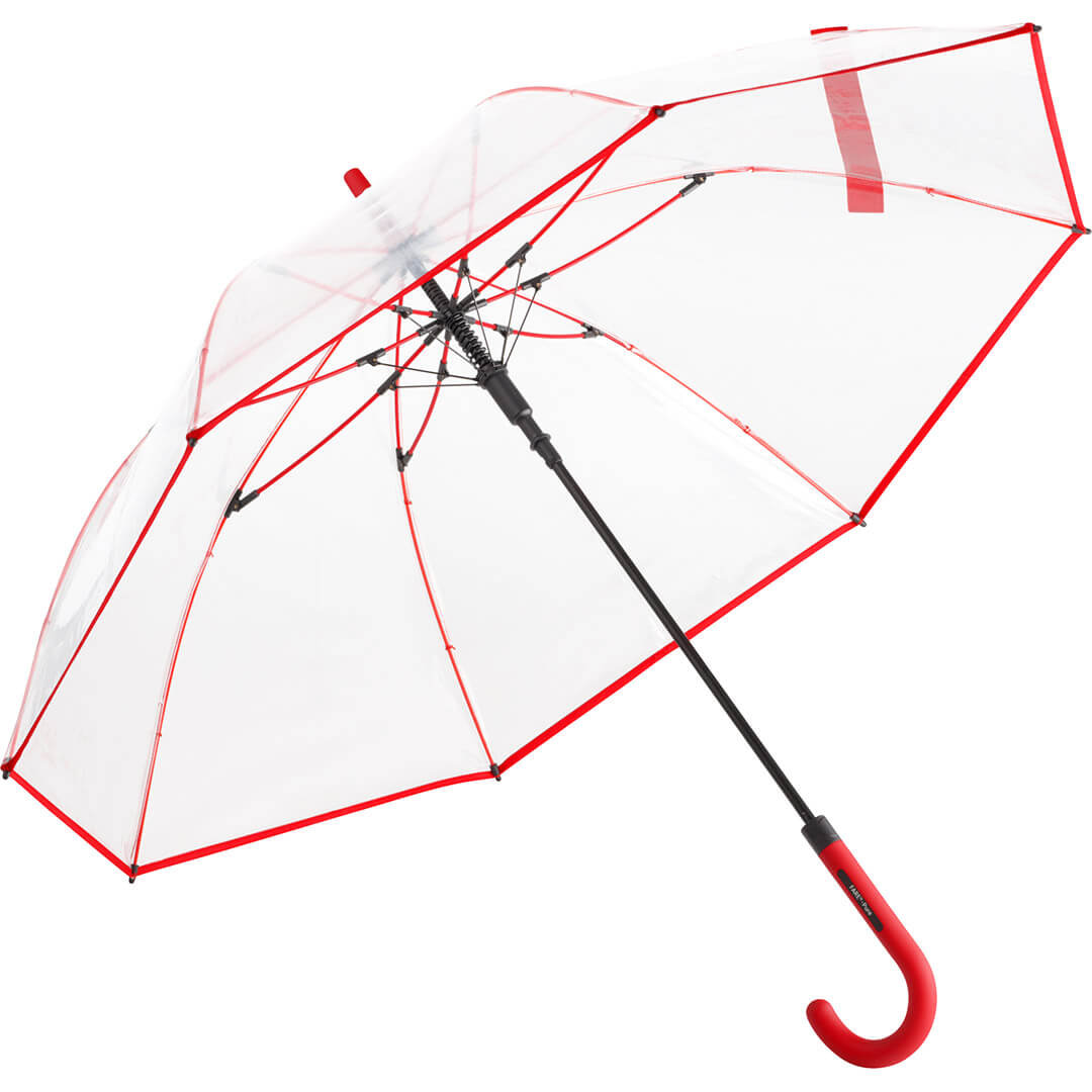 rød transparent paraply